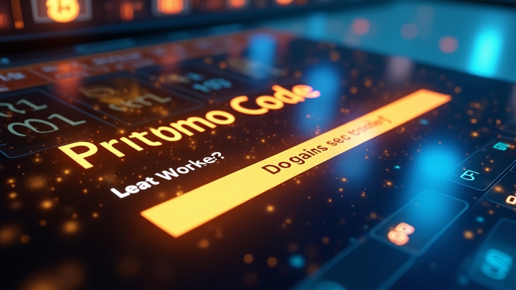 Écran sombre de saisie d’un code promo avec ambiance casino et lumières néon